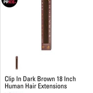 18in dark brown hair extensions